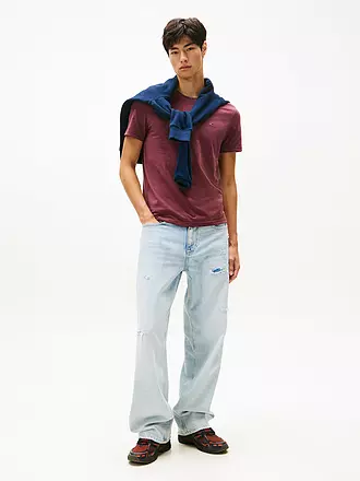 TOMMY JEANS | T-Shirt Slim Fit | dunkelrot