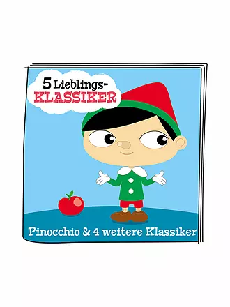 TONIES | Hörfigur - 5 Lieblings-Klassiker – Pinocchio und 4 weitere Klassiker | keine Farbe