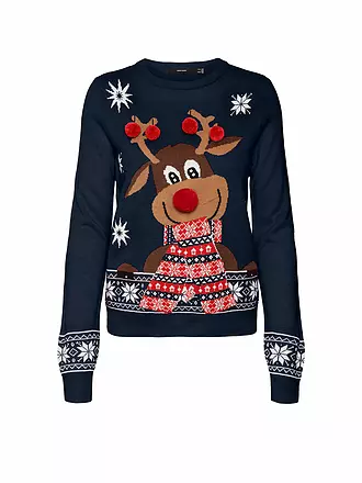 VERO MODA | Pullover VMNEWFROSTYDEER | rot