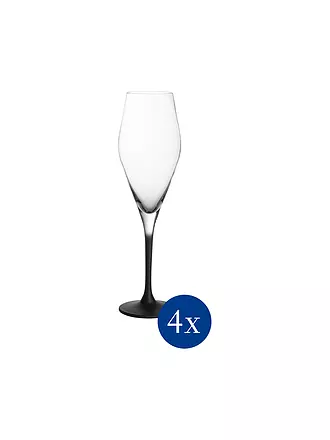 VILLEROY & BOCH | Champangerglas 4er Set MANUFACTURE ROCK BLANC GLAS | schwarz