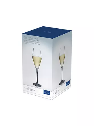 VILLEROY & BOCH | Champangerglas 4er Set MANUFACTURE ROCK BLANC GLAS | schwarz