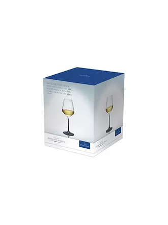 VILLEROY & BOCH | Weissweinglas 4er Set MANUFACTURE ROCK BLANC GLAS | schwarz