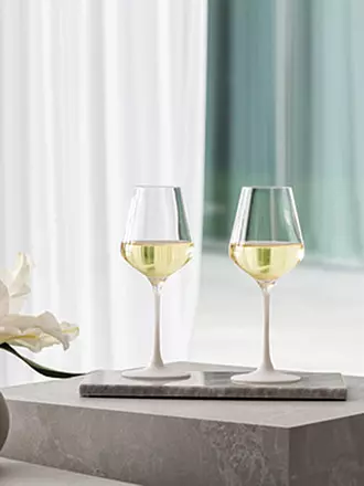 VILLEROY & BOCH | Weissweinglas 4er Set MANUFACTURE ROCK BLANC GLAS | schwarz
