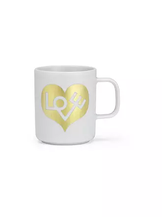 VITRA | Henkelbecher - Tasse Coffee Mug  Love Heart Gold | silber