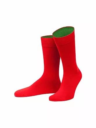 VON JUNGFELD | Socken Navarra / rot | dunkelgrün