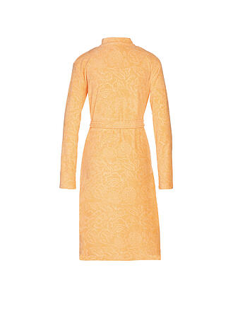 VOSSEN | Damen Nikivelours Bademantel Apricot | hellblau