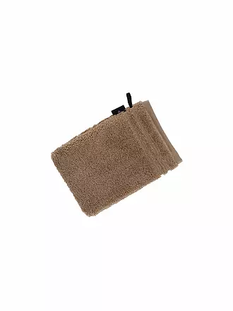 VOSSEN | Waschhandschuh VIENNA STYLE SUPERSOFT 16x22cm Dark Brown | camel