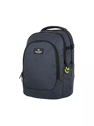 WALKER | Schulrucksack Campus Evo 2.0 Grid Navy | hellgrün