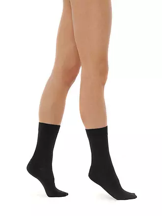 WOLFORD | Kaschmir Socken schwarz | schwarz