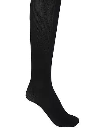 WOLFORD | Modestrumpfhose Mary Cotton Rib Black | beige