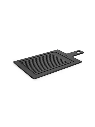 WOLL | Schneidebrett CUT and SERVE 44x23cm Schwarz mit Rillen Schwarz | schwarz
