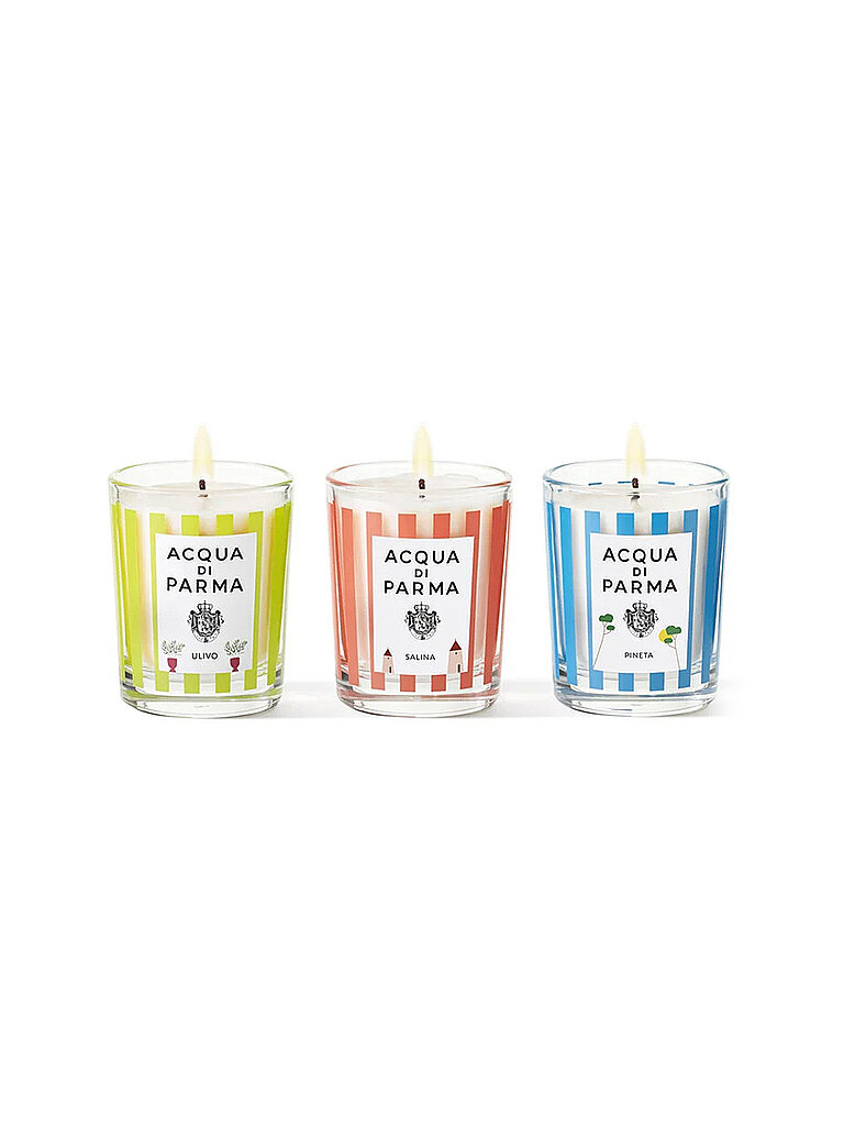 ACQUA DI PARMA Geschenkset - Trio Kerzen Ulivo, Salina, Pineta Limited Edition 70g