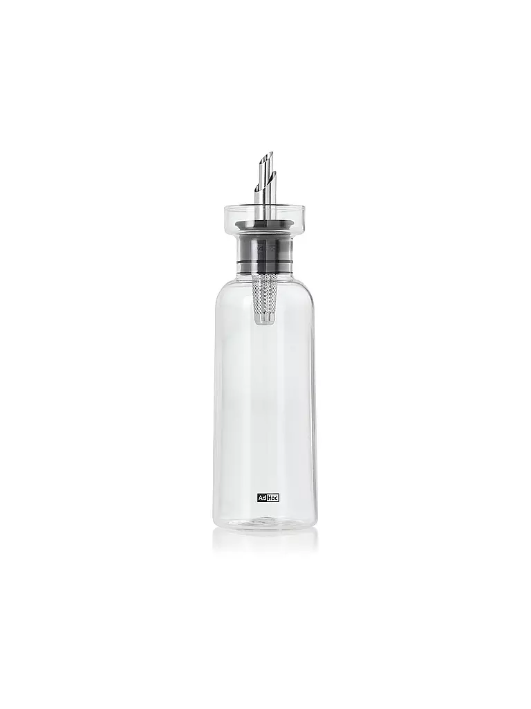 AD HOC | Essig- oder Ölspender AROMA POUR 300ml Glas / Edelstahl | transparent