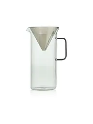 AD HOC | Kaffeebereiter IMPACT 1000ml Glas Grey Edelstahl | hellgrau