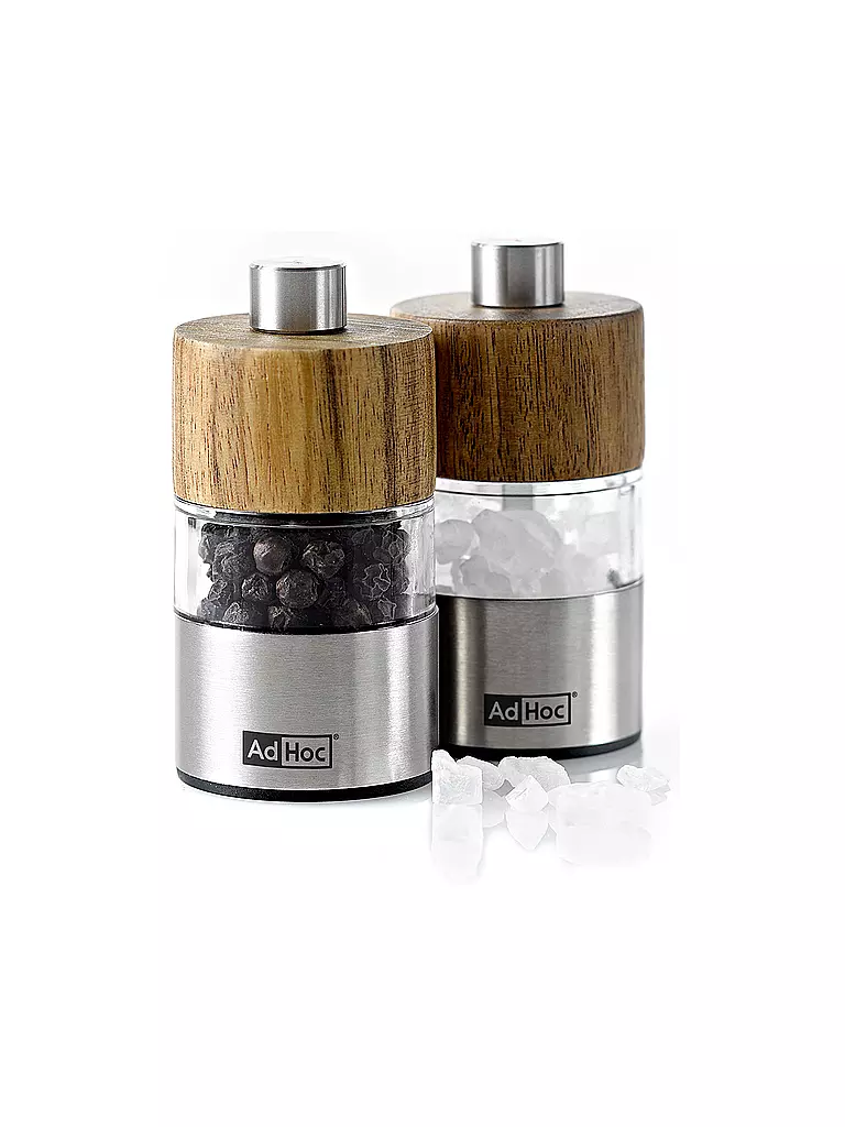 AD HOC | Salz- oder Pfeffermühle MINIMILL 6,2cm Edelstahl | silber