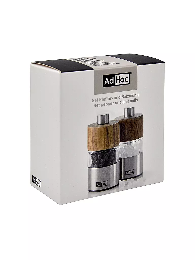 AD HOC | Salz- oder Pfeffermühle MINIMILL 6,2cm Edelstahl | silber