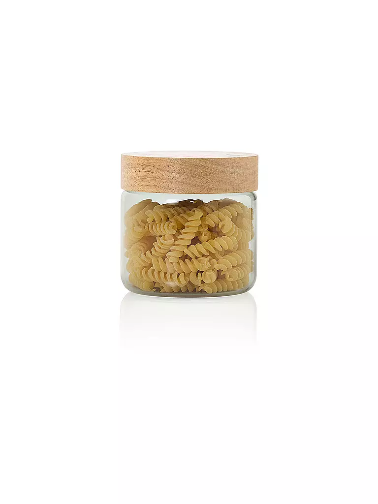 AD HOC | Vorratsdose 500ml PURE JAR Glas/Grau/Akazie | 