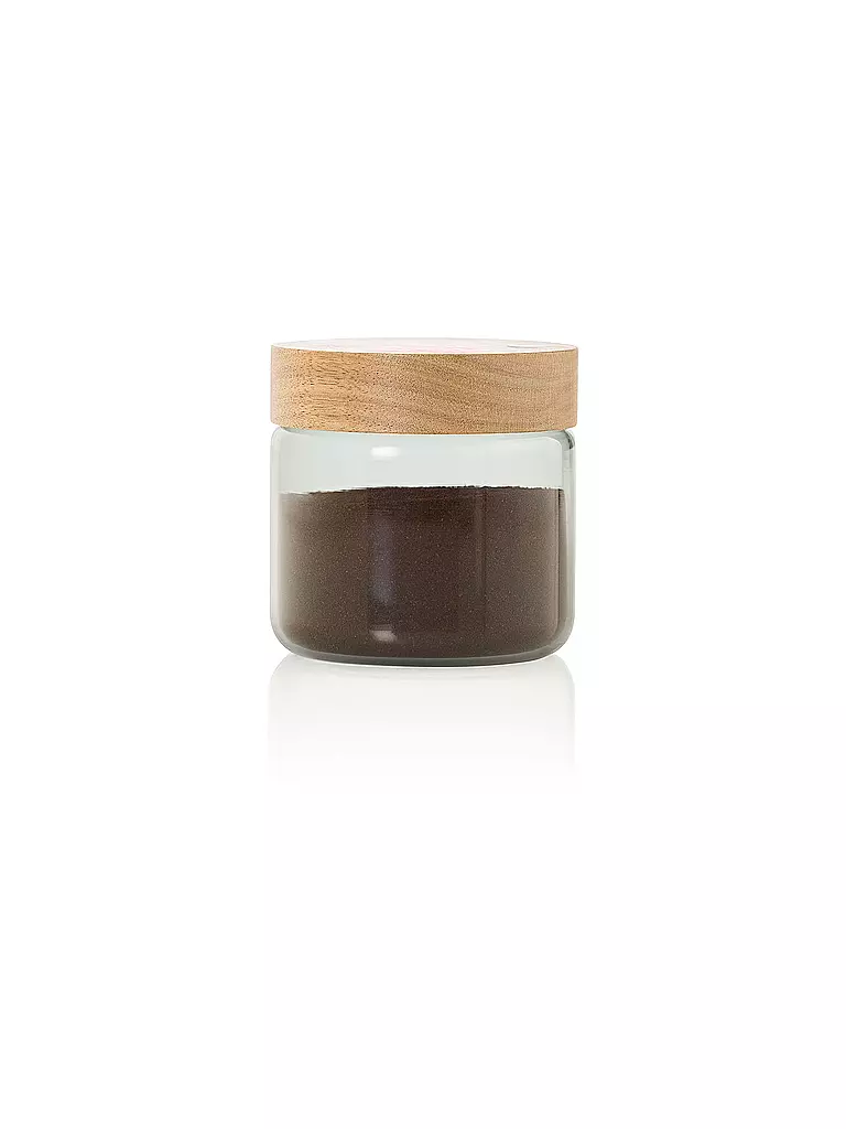 AD HOC | Vorratsdose 500ml PURE JAR Glas/Grau/Akazie | 
