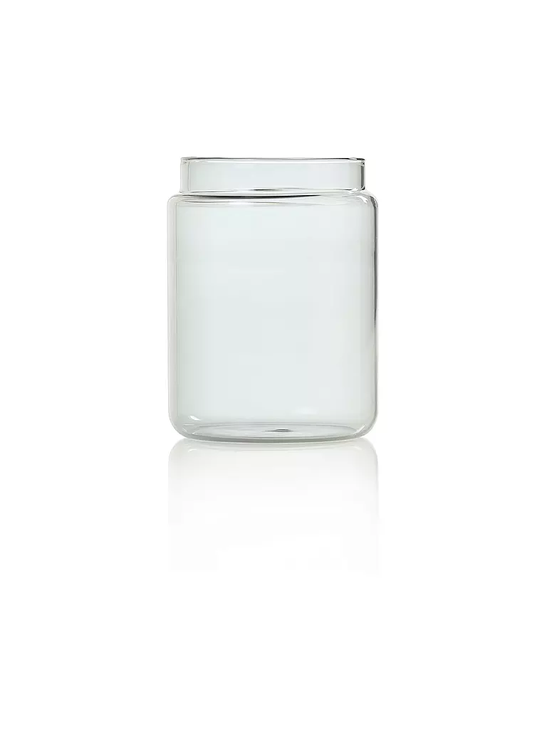 AD HOC | Vorratsdose 800ml PURE JAR Glas/Grau/Akazie | hellgrau