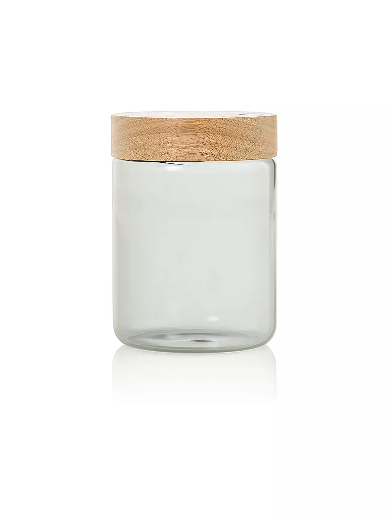 AD HOC | Vorratsdose 800ml PURE JAR Glas/Grau/Akazie | 