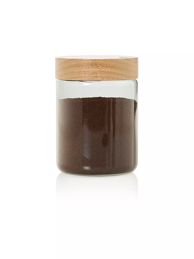 AD HOC | Vorratsdose 800ml PURE JAR Glas/Grau/Akazie | 