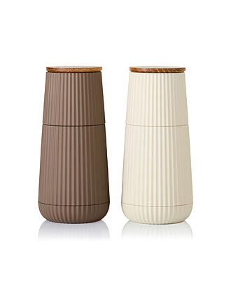 ADHOC | Set Pfeffer- und Salzmühle SCAPE 12cm Dark & Light Beige 