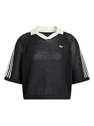 ADIDAS ORIGINALS | Poloshirt CROCHET | Schwarz