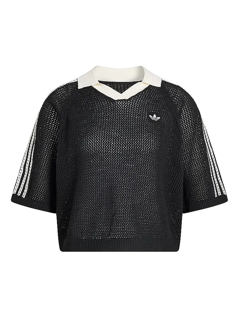 ADIDAS ORIGINALS | Poloshirt CROCHET | Schwarz