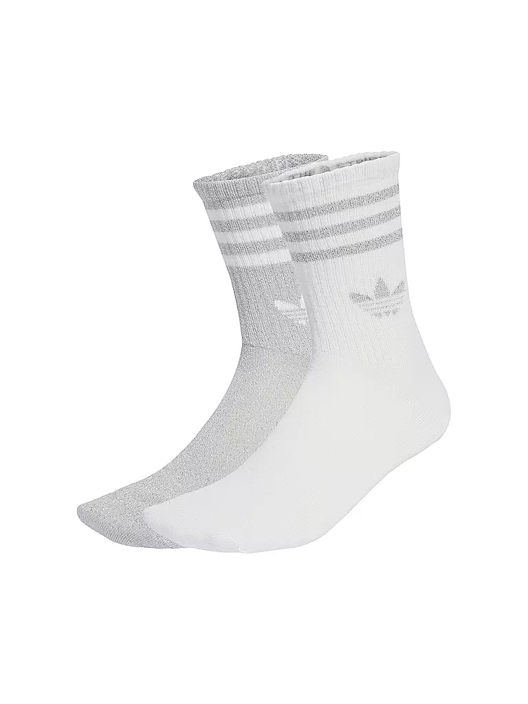 ADIDAS ORIGINALS | Socken 3S GLITTER CR 2 2-er Pkg. white | silber