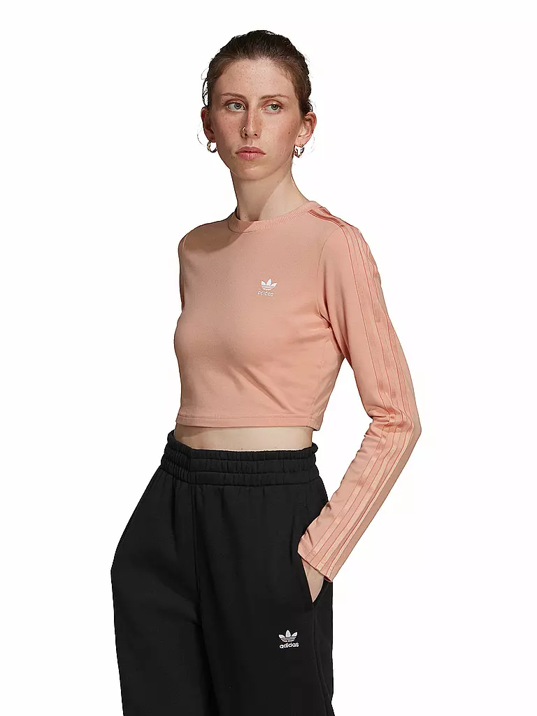 ADIDAS | Langarmshirt Cropped " Velvet "  | rosa
