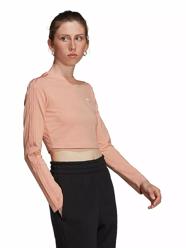 ADIDAS | Langarmshirt Cropped " Velvet "  | rosa