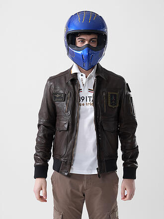 AERONAUTICA MILITARE | Motorradhelm aus Carbon Blu