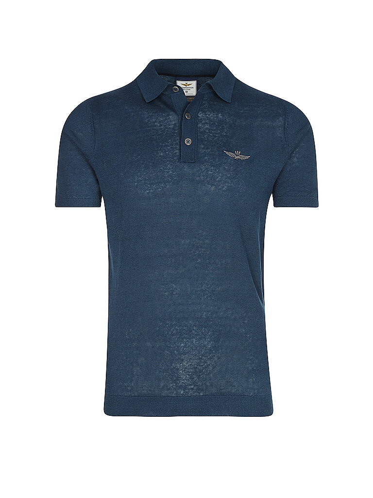 Poloshirt blau L herren