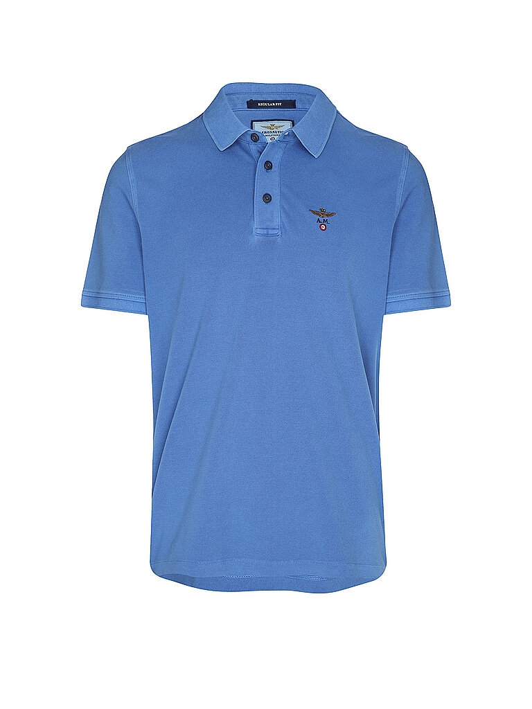 Poloshirt blau L herren