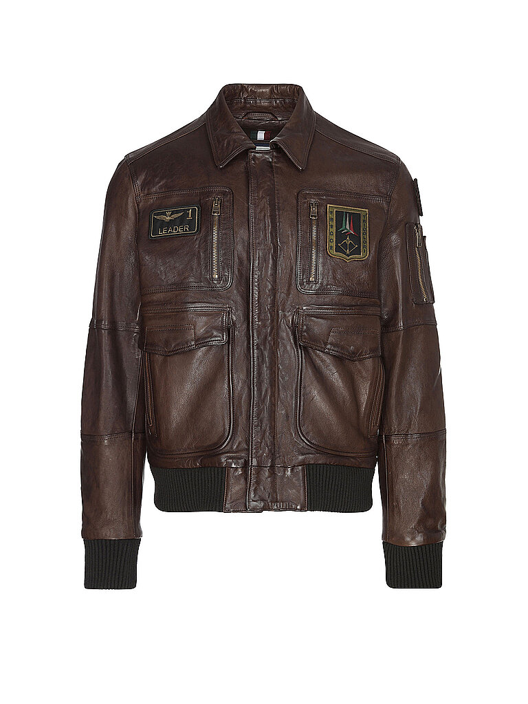 AERONAUTICA MILITARE Lederjacke PILOT braun | 50