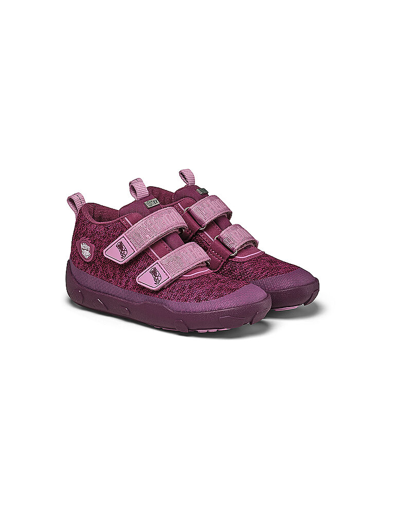 AFFENZAHN Kinder Barfußschuhe - Sneaker KNIT HAPPY Otter dunkelrot | 21