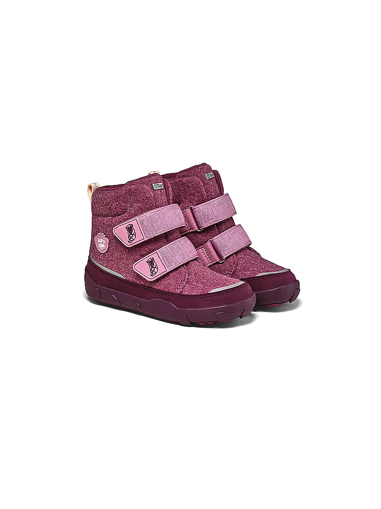AFFENZAHN Kinder Stiefel WOLLE COMFY Otter dunkelrot | 21