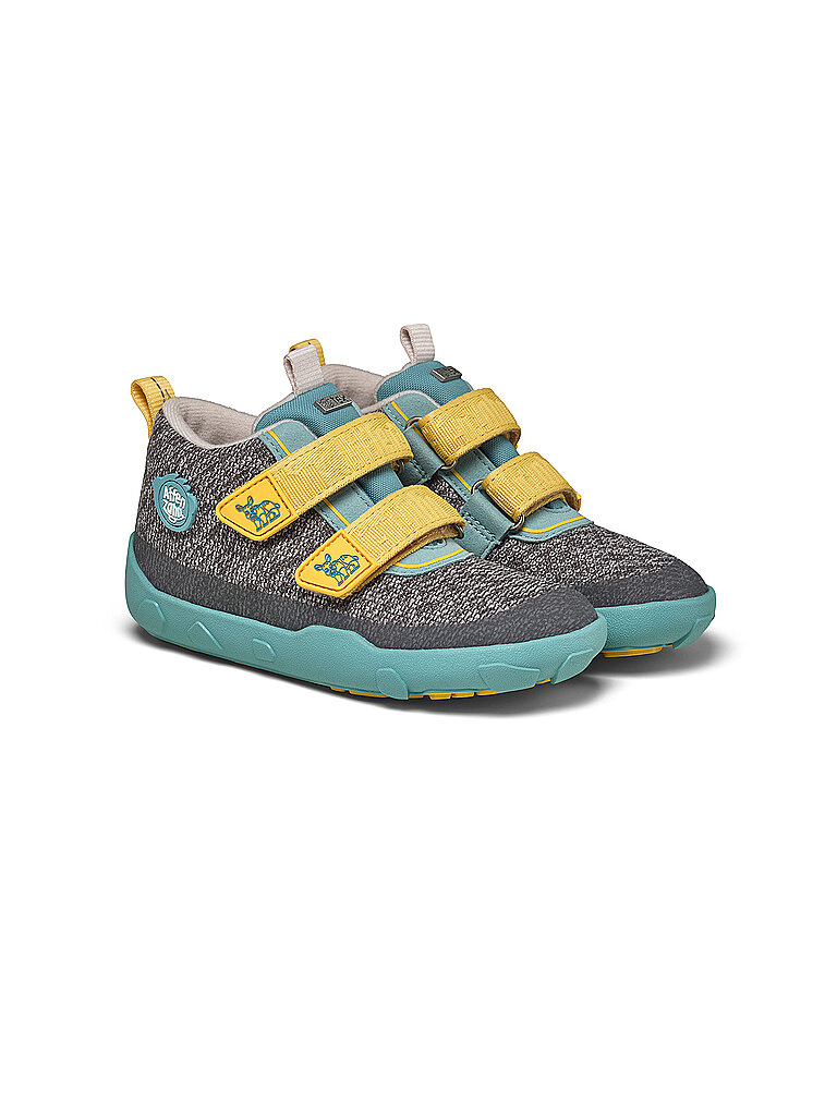 AFFENZAHN Kinder Barfußschuhe - Sneaker KNIT HAPPY Nashorn petrol | 21