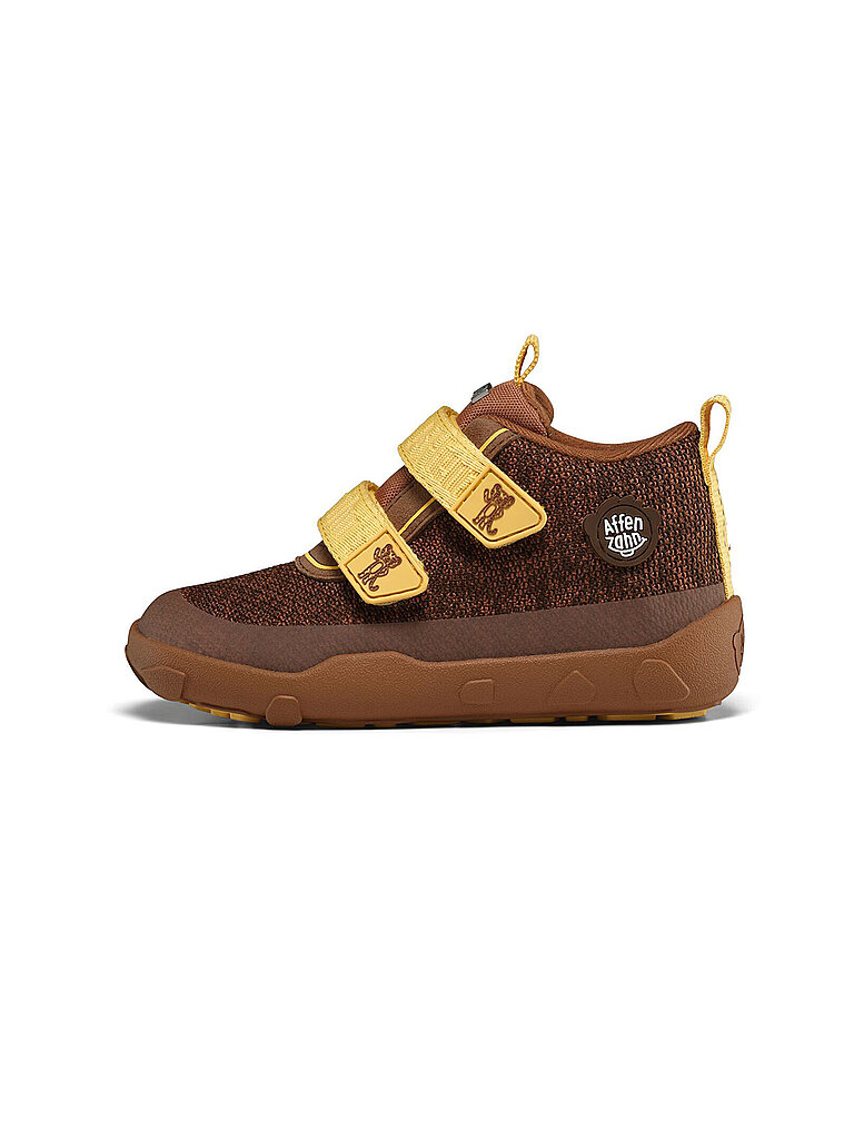 AFFENZAHN Kinder Barfußschuhe - Sneaker KNIT HAPPY Tiger braun | 27