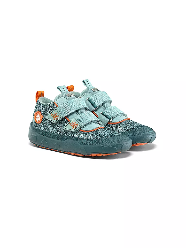 AFFENZAHN | Kinder Barfußschuhe - Übergangsschuhe KNIT HAPPY Hase | hellblau