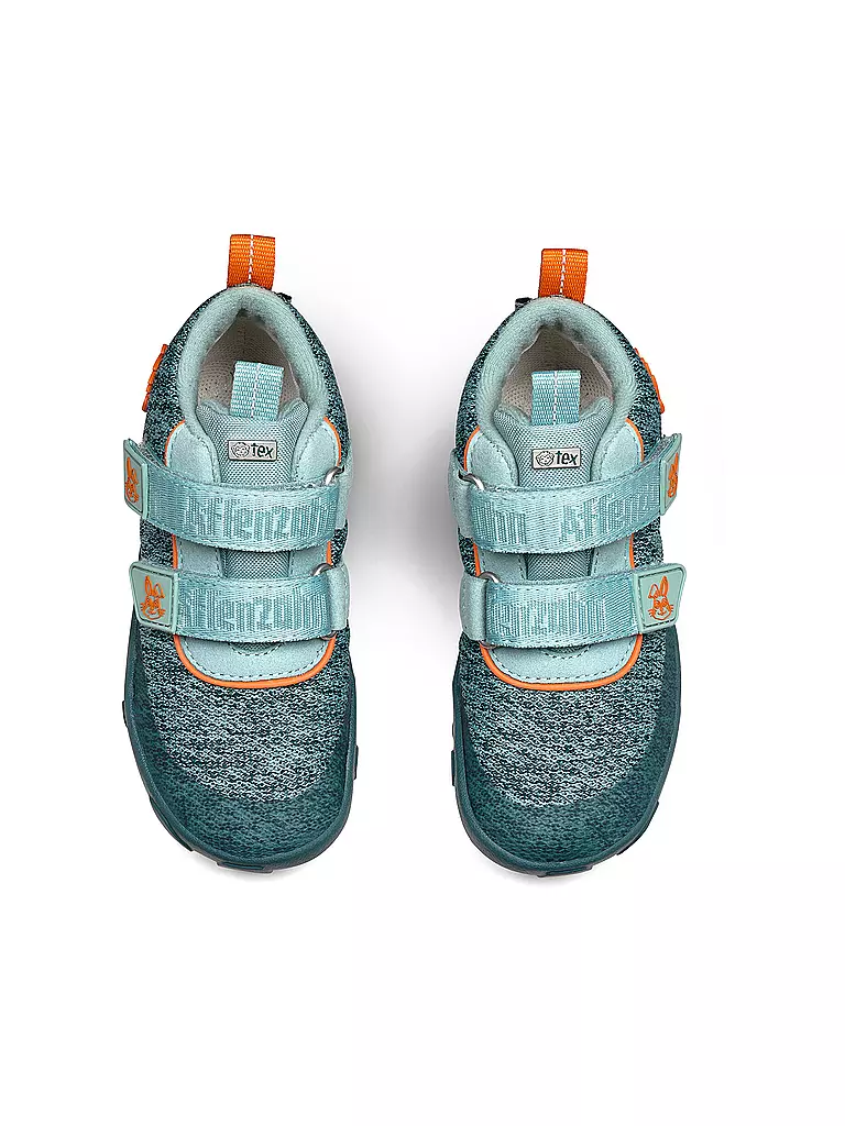AFFENZAHN | Kinder Barfußschuhe - Übergangsschuhe KNIT HAPPY Hase | hellblau