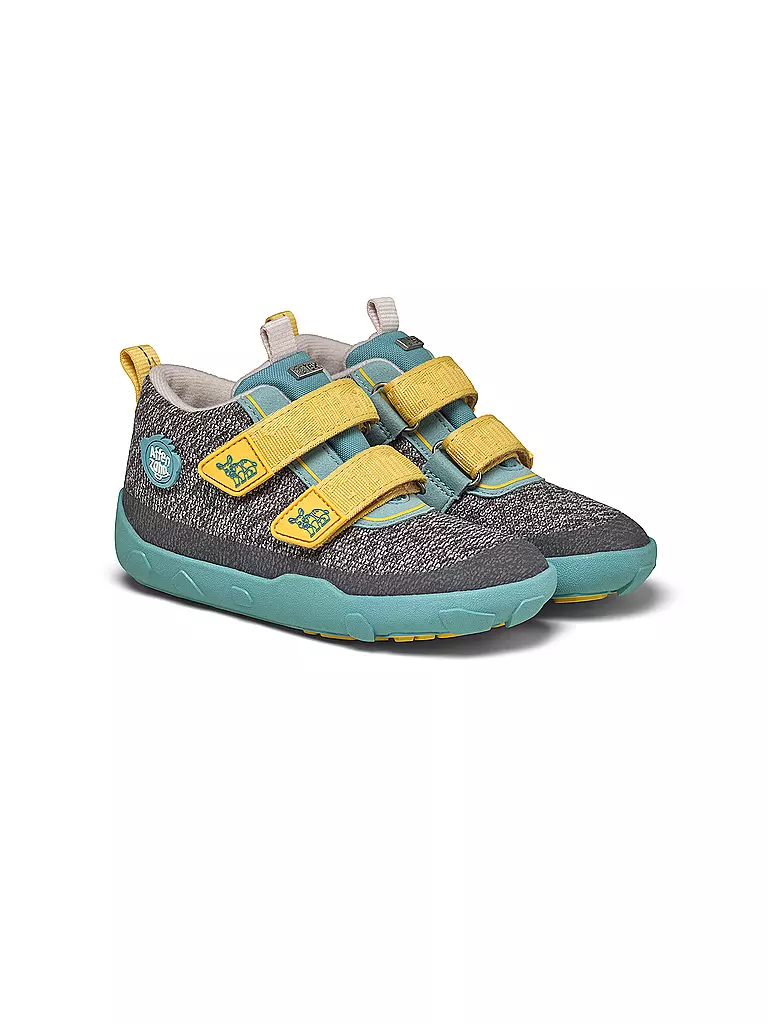 AFFENZAHN | Kinder Barfußschuhe - Übergangsschuhe KNIT HAPPY Nashorn | petrol