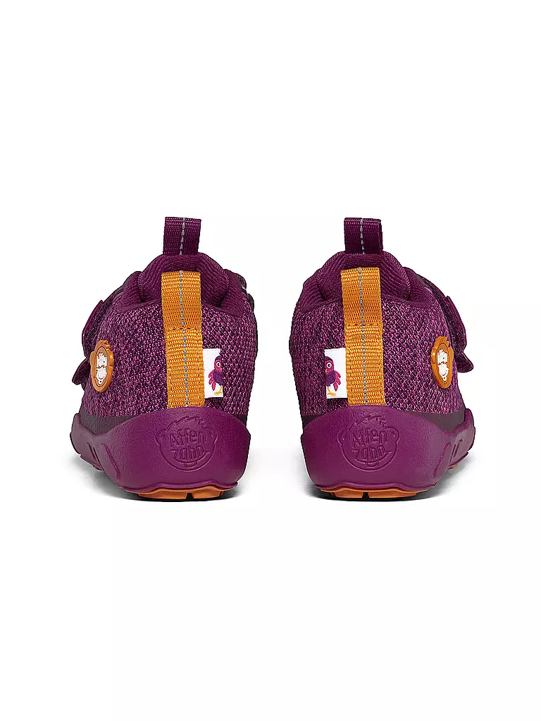 AFFENZAHN | Kinder Barfußschuhe - Übergangsschuhe KNIT HAPPY Vogel | beere