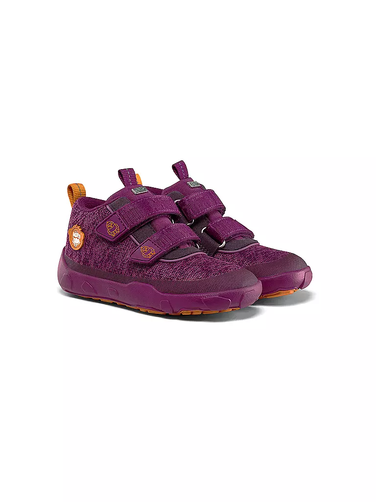 AFFENZAHN | Kinder Barfußschuhe - Übergangsschuhe KNIT HAPPY Vogel | beere