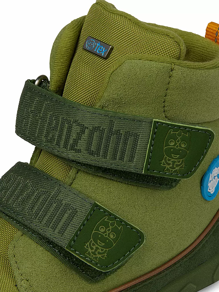 AFFENZAHN | Kinder Barfußschuhe - Boots Drache Jump Midboot  | grün