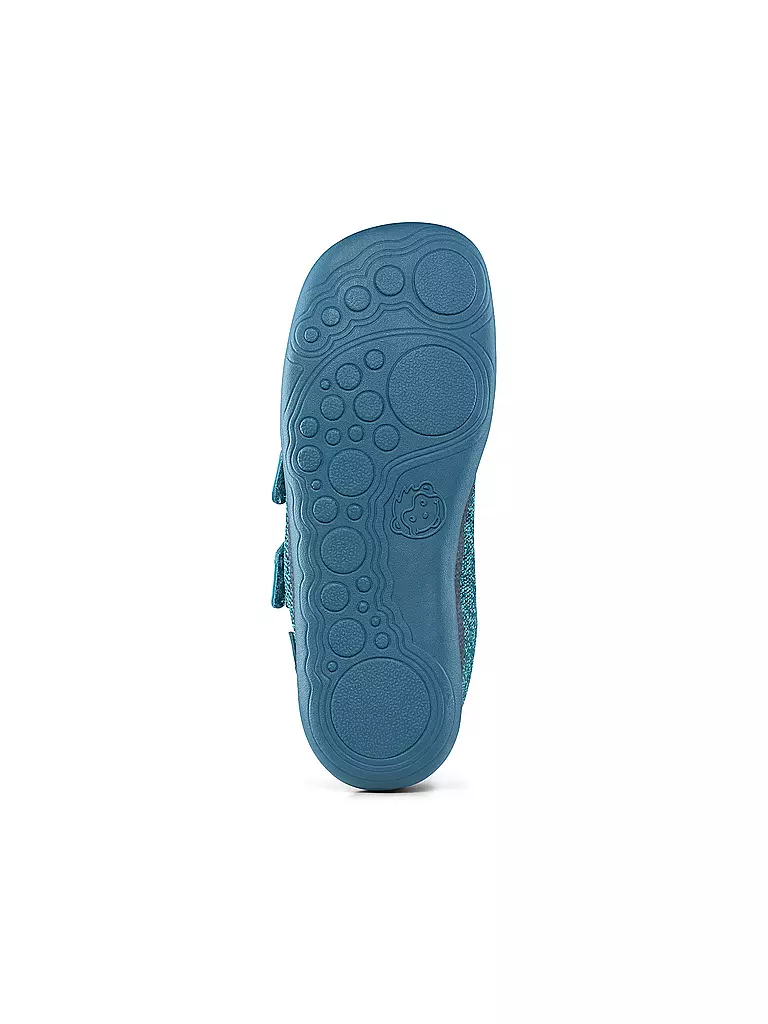 AFFENZAHN | Kinder Barfußschuhe KNIT HAPPY Hai | türkis