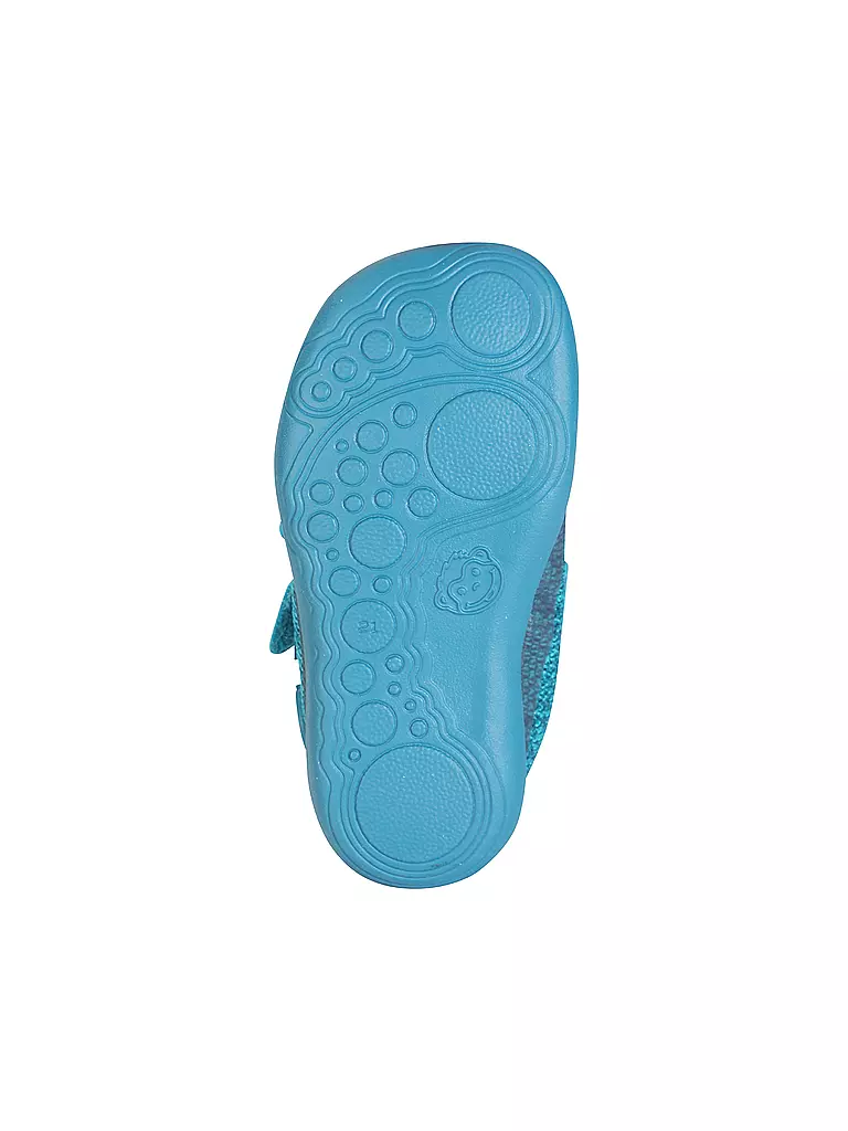 AFFENZAHN | Kinder Barfußschuhe KNIT HAPPY Hai | türkis