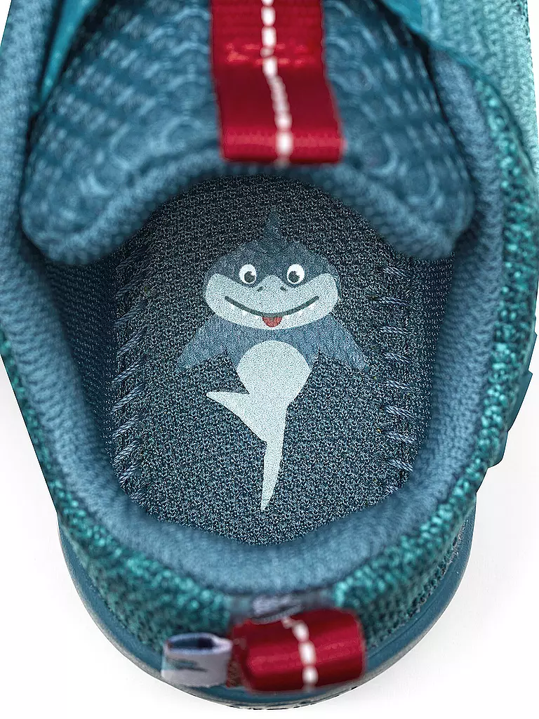 AFFENZAHN | Kinder Barfußschuhe KNIT HAPPY Hai | türkis