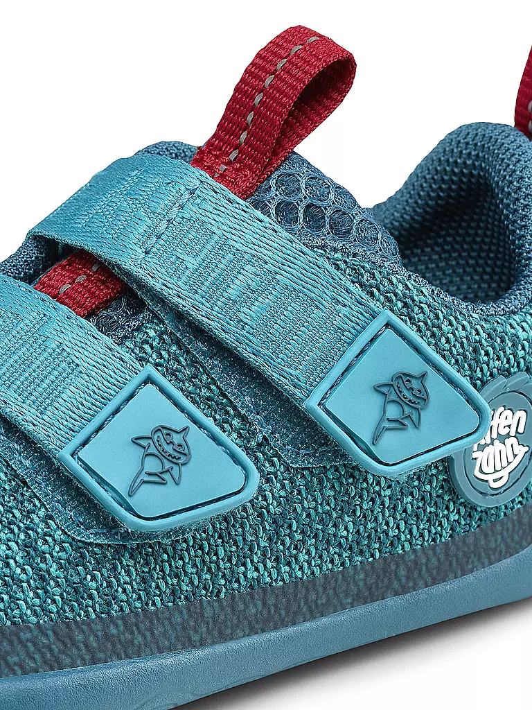 AFFENZAHN | Kinder Barfußschuhe KNIT HAPPY Hai | türkis