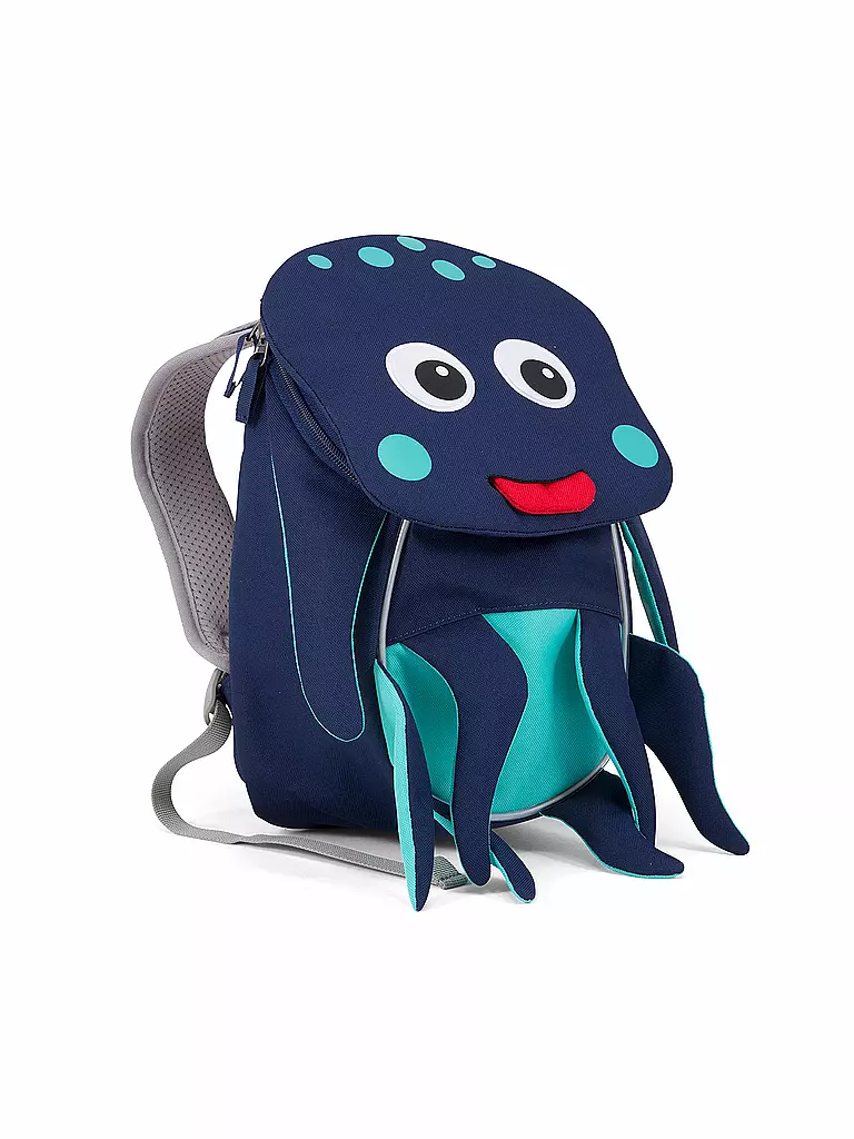 AFFENZAHN | Kinder Rucksack  Kleine Freunde - Oliver Octopus | blau